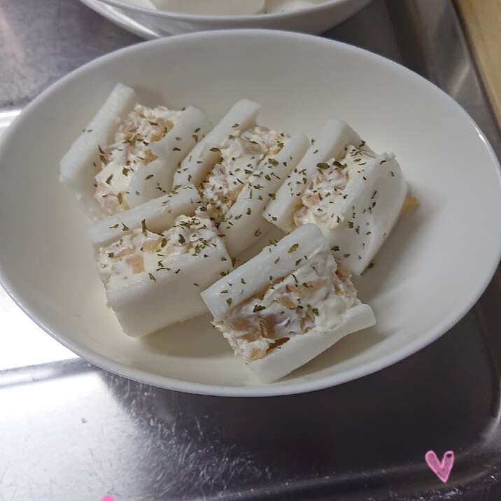 簡単 いぶりがっこクリームチーズのはんぺん レシピ 作り方 By こうゆちゃん 楽天レシピ 簡単 いぶりがっこクリームチーズのはんぺん レシピ 作り方 By こうゆちゃん 楽天レシピ